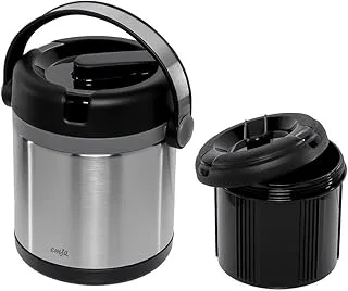 Emsa 509244 Récipient Alimentaire Isotherme, Métal Acier/Noir/Anthracite, 1,2L