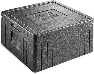 thermohauser Eco Line Boîte isotherme en polypropylène expansé pour pizza Avec couvercle Volume 21,5 l 41 x 41 x 23,5 cm Pour service de livraison