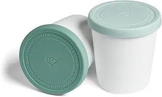 SPRINGLANE lot de 2 récipients à glace 1L, récipients de conservation pour glaces, sans BPA en qualité alimentaire (Menthe, 2 pièces)