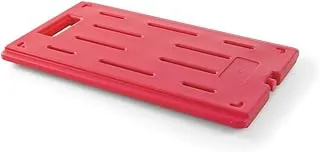HENDI Plaque eutectique Chaude Professionnelle, GN 1/1, pour caisses isothermes, élément Chauffant, accumulateur de Chaleur, Bloc Thermique, Plaque de Chaleur, 530x325x(H) 30mm, HDPE, Rouge
