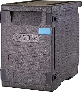 Cambro Caisse Conteneur Caisson Bac Box Isotherme Professionnel Transport Livraison EPP400110 (Dim. internes 53,5 x 33,0 x 52,5 cm, Pour 4 Bacs GN 1/1, PPE, Poignées Intégrées, Lavable À La Machine)
