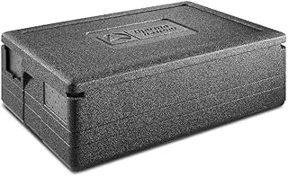 Thermohauser Boîte isotherme EPP GN 1/1 Gastrostar - Noir - 30 l - Avec couvercle et lot de 5 cartes d'insertion