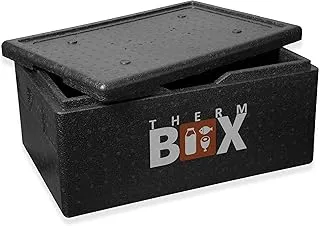 Therm Box Boîte en polystyrène Grande boîte isolée de 40 litres Thermobox Keep Warm Cooler Box Conteneur Thermique GN Intérieur : 53,9x34x21,9cm Réutilisable