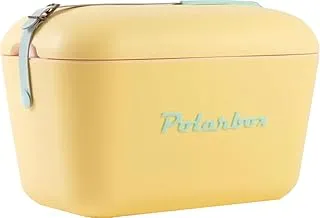 Glacière 20L Jaune Pop - logo et sangle bleus - POLARBOX