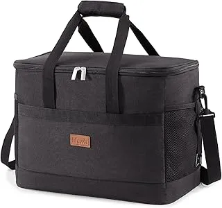 Lifewit Sac Isotherme 33L, Grand Format Glaciere Souple Isothermes, Portable Sacs Isotherm Courses Surgelés pour Voyage, Pique Nique, Camping, Plage, Noir