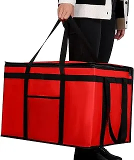 musbus 链接1 红色爆款外卖冰包 Grand XXXL Sac Isotherme Courses Sac Thermique, glacière Pliable Sac de Livraison pour au Chaud avec Fonction de Refroidissement froids