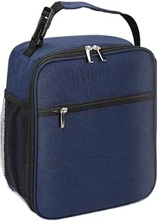 Sac Isotherme Repas Sac à Lunch Portable imperméable étanche Sac fourre-Tout isolé Refroidisseur Thermique boîte à Lunch Caisse for Hommes Femmes école Pique-Nique Voyage pour Bureau (Blue : D)