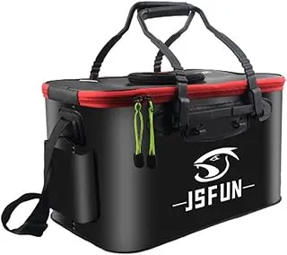 Seau de Pêche Pliable Multifonction - Récipient à Poisson Vivant, Sac d'Appât en EVA pour Camping en Plein Air, Protection des Poissons, 30 cm