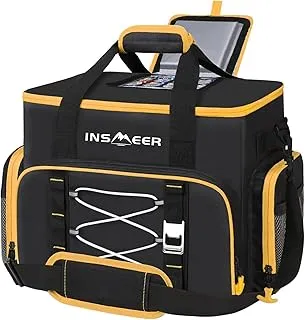 INSMEER Grand Sac Isotherme 45L, 55 Cans, Sac à Glace Anti-Fuite Pliable avec décapsuleur, Taille XXL, pour Camping, Plage, Pique-Nique