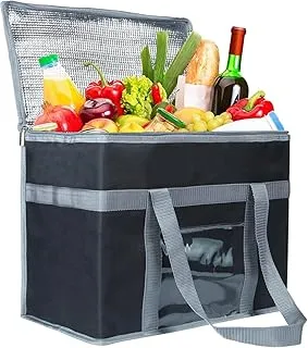 Grand Sac Isotherme Pliable - Particulièrement Robuste, Idéal pour Courses