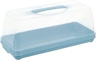 keeeper Boîte de transport à gâteaux pour gâteaux marbrés et gâteaux en boîte, Avec poignée, 36 x 15 x 15 cm, Alessio, Bleu (Nordic Blue)