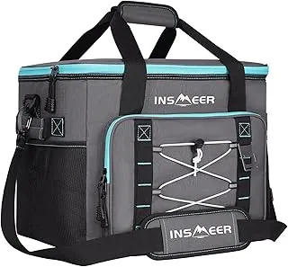 INSMEER Cool Bag 40L/60 Cans Large Cool Bags Insulated,Soft Cooler Leakproof/Portable/Collapsible/Foldable Cooler Bag, with Bottle Opener&Removable Shoulder Strap, for Beach Camping Picnic