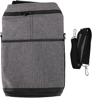 Sac isotherme pour 2 bouteilles de vin, isolé étanche, porte-vin rembourré, caisse à vin portable avec poignée, bandoulière réglable pour voyage, dégustation de vin, fête (Gris)