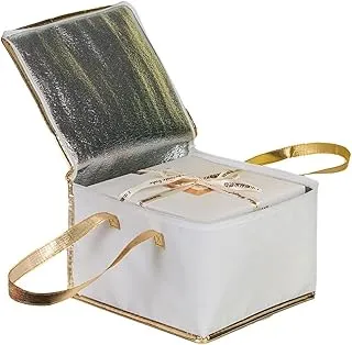 Sac à gâteau isotherme avec design facile à manipuler, convient pour les pique-niques et les fêtes, Voir image, Blanc