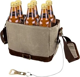 Lot de 6 sacs de transport pour bouteilles de bière, 6 boîtes à boissons, fourre-tout isotherme avec décapsuleur, refroidisseur de bouteille de bière isotherme, cadeau pour homme, papa, amateur de
