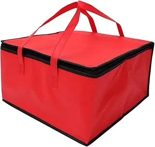 Garneck Sac à pizza isotherme 35 x 35 cm - Sac pratique pour le transport alimentaire - Restauration et gâteaux - Sac isotherme portable pour emporter et pique-nique