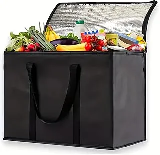 Sac isotherme pliable 35 l - Grand sac isotherme durable - Grand sac isotherme pliable - Sac à déjeuner pour le transport alimentaire, le camping, le barbecue, les voyages, la voiture