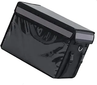 UKCOCO Boîte à Emporter Isotherme 32l Noire, Tissu Oxford Imperméable, Caisse De Maintien Au Chaud pour Livraison De Repas, Usage Professionnel Et Transport Alimentaire