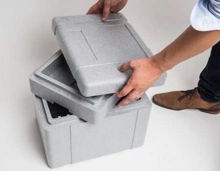 Boîte isotherme Freshbox 16 litres en PSE grise - Transport en température dirigée