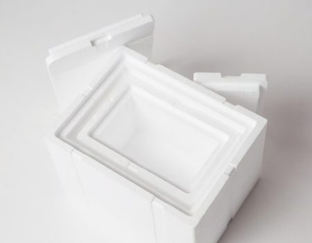 Caisses isothermes Freshbox en PSE recyclable - 8 et 3 litres en blanc